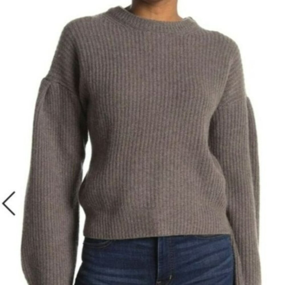 360 CASHMERE Ambrose Crew Neck Sweater In Porcupine Size S/M